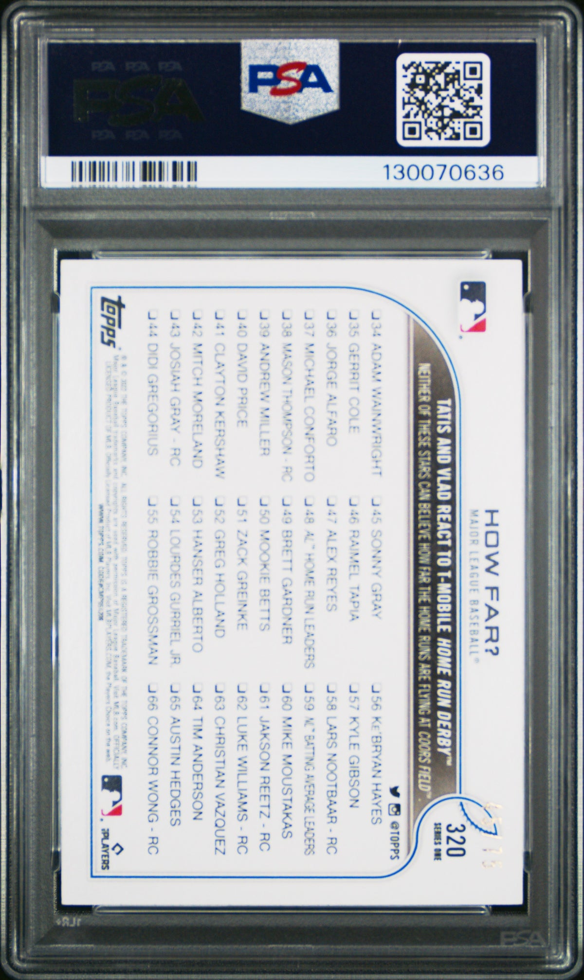 2022 Topps 1st Edition Vladimir Guerrero Jr./Fernando Tatis Jr. Orange/25 PSA 10