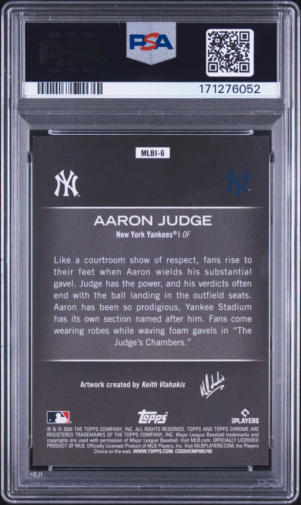 2024 Topps Chrome Update Aaron Judge MLB Illustrations PSA 9