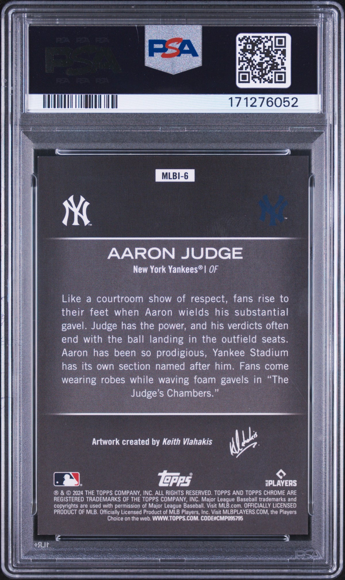 2024 Topps Chrome Update Aaron Judge MLB Illustrations PSA 9
