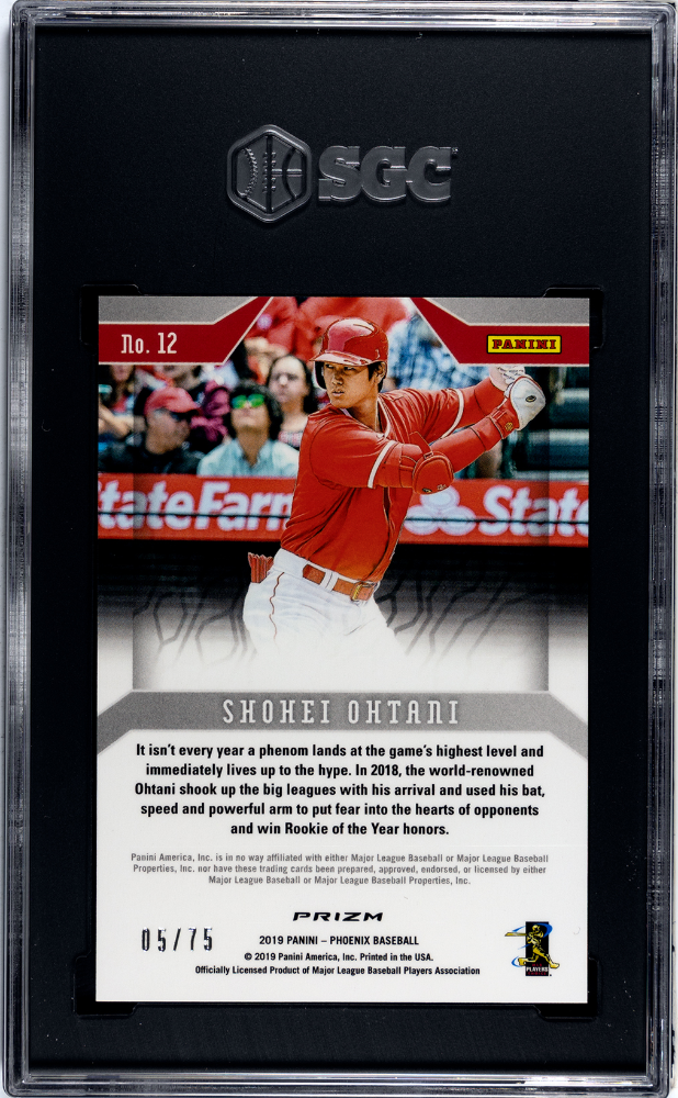 2019 Phoenix Shohei Ohtani Purple Mojo Prizm SGC 9.5