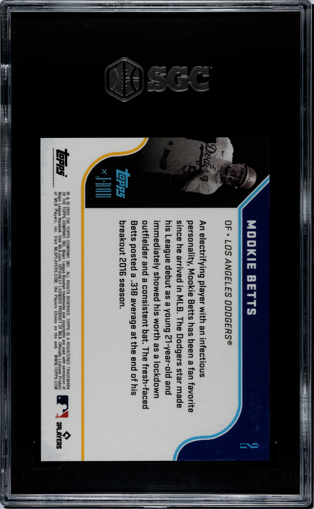 2023 Topps X J-Rod Mookie Betts Silver Foil 16/199 SGC 10