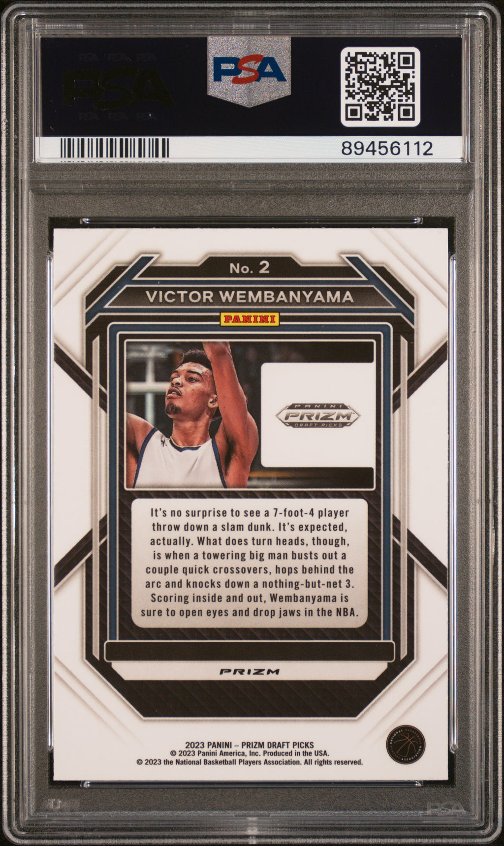 2023 Prizm Draft Picks Victor Wembanyama Silver PSA 9