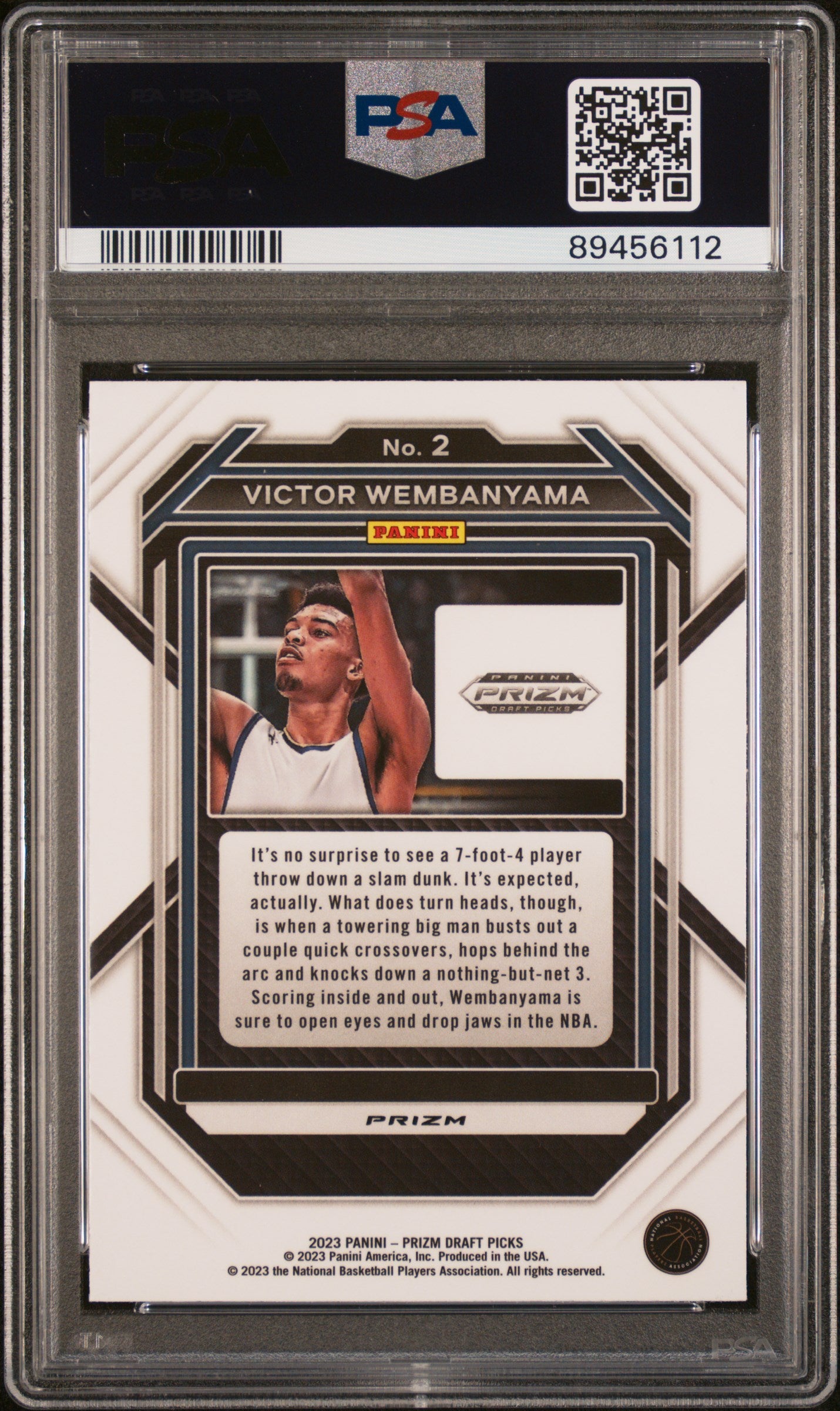2023 Prizm Draft Picks Victor Wembanyama Silver PSA 9