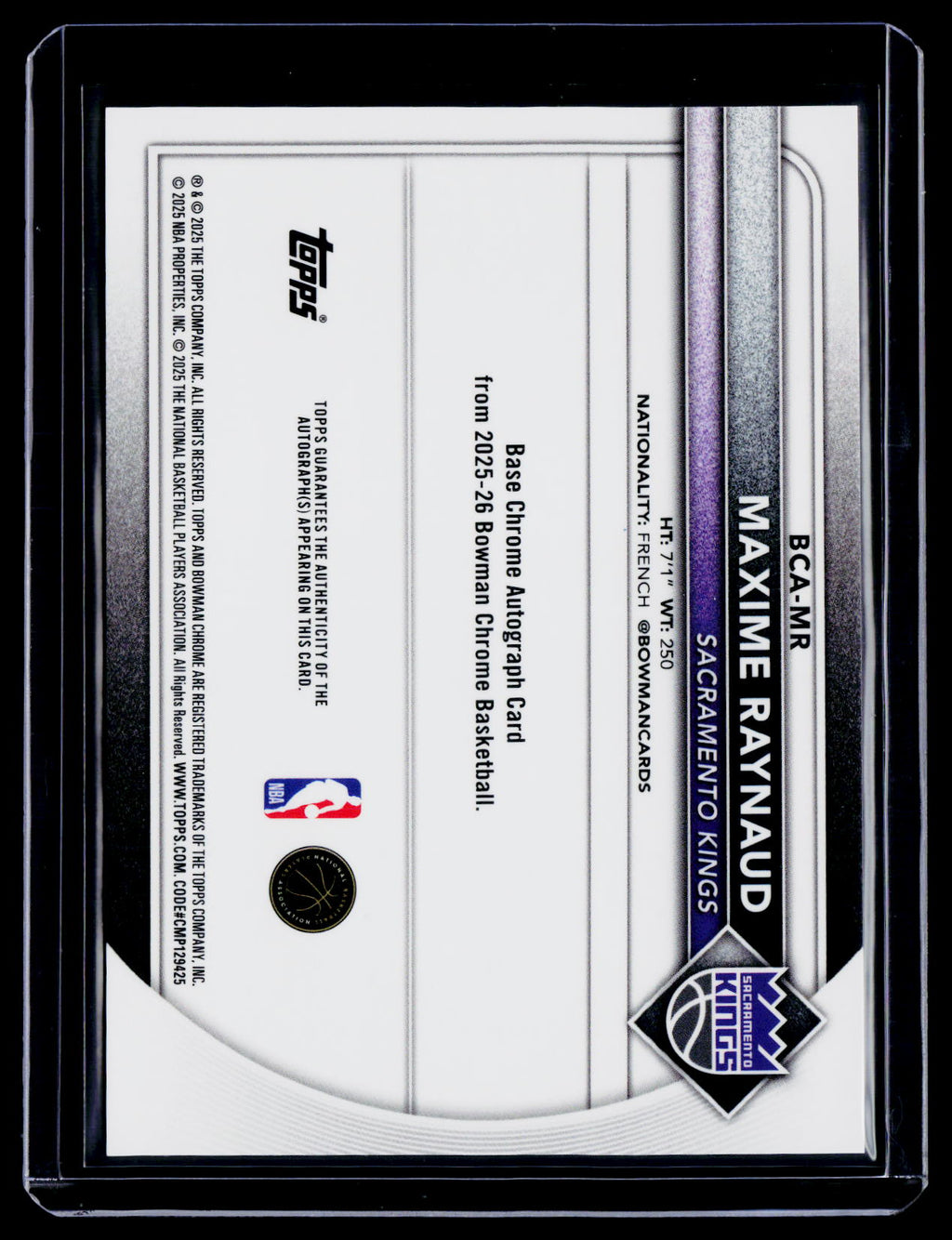2025 Bowman Maxime Raynaud Rookie Auto RC
