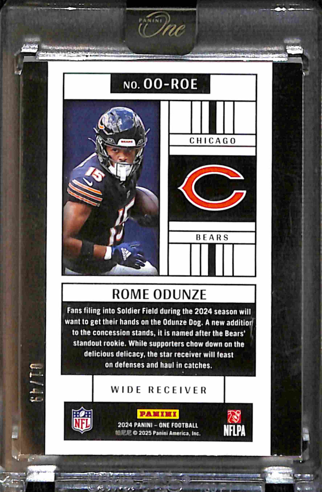 2024 Panini One Rome Odunze Originals 01/49 RC