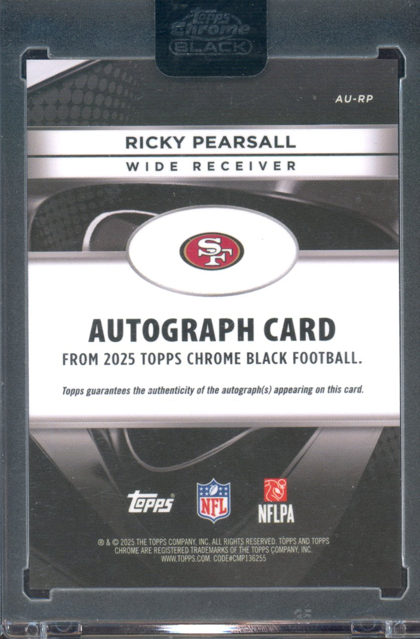 2025 Topps Chrome Black Ricky Pearsall Auto