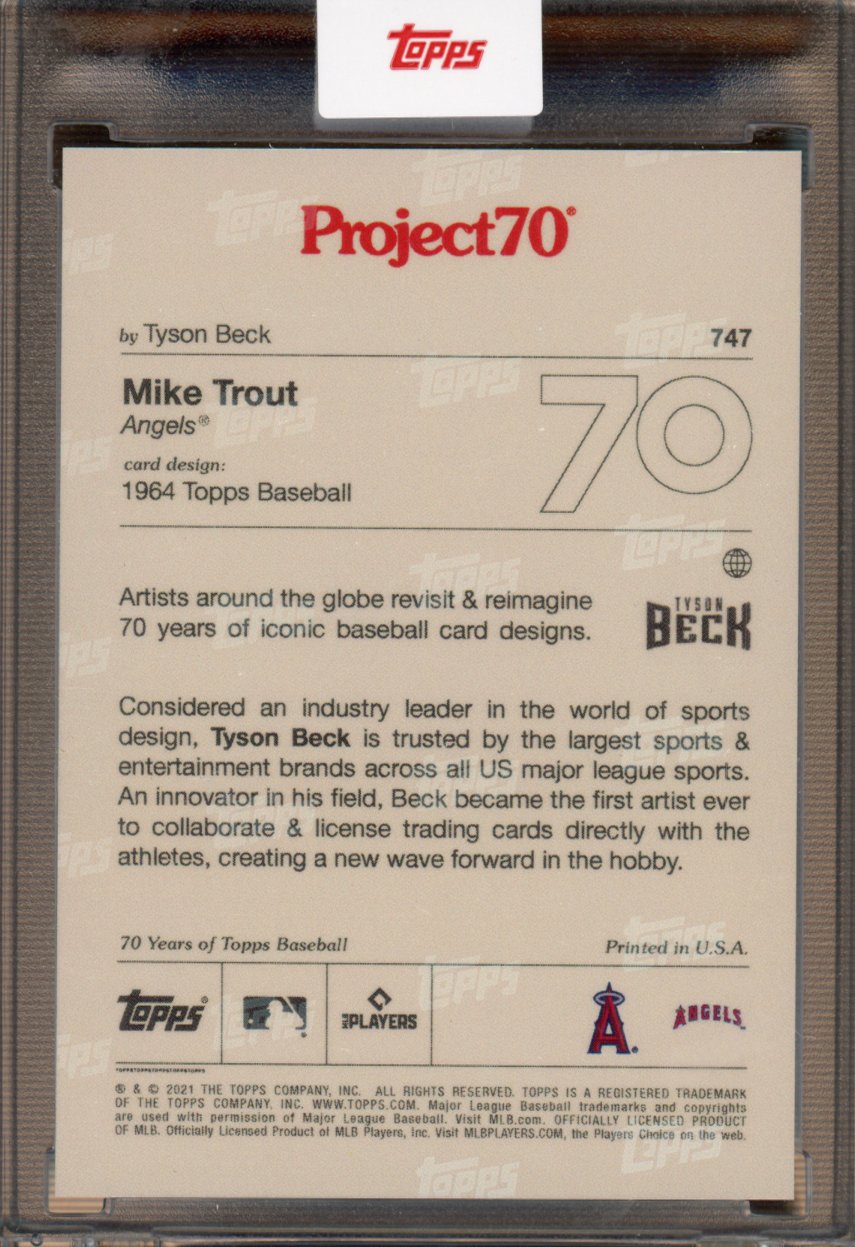 2021 Topps Project 70 Mike Trout Tyson Beck 747