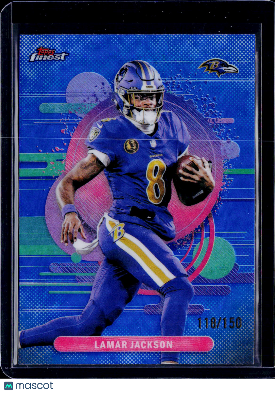 2025 Topps Finest Lamar Jackson Blue Uncommon Refractor /150