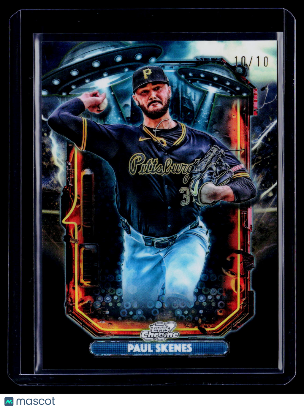 2025 Topps Chrome Cosmic Paul Skenes Black Refractor 10/10