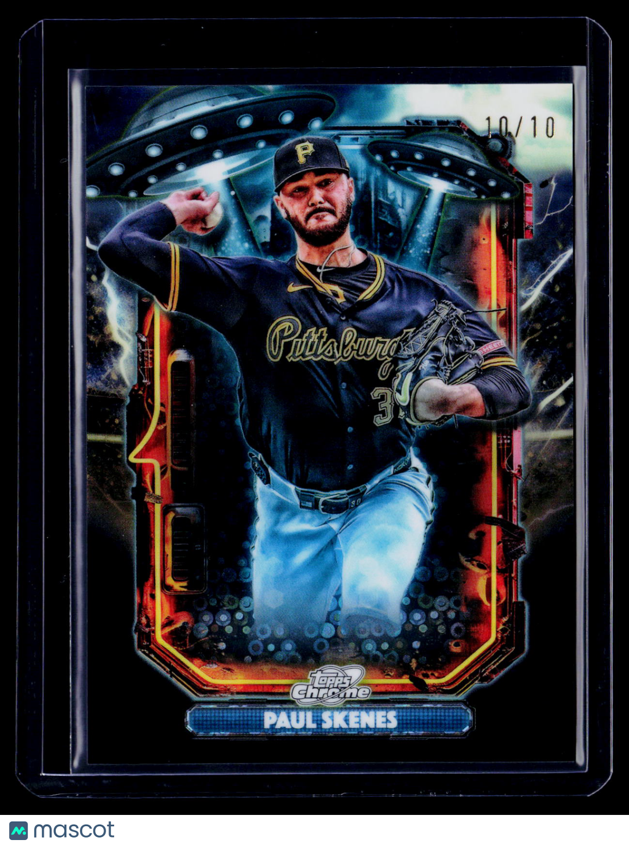 2025 Topps Chrome Cosmic Paul Skenes Black Refractor 10/10