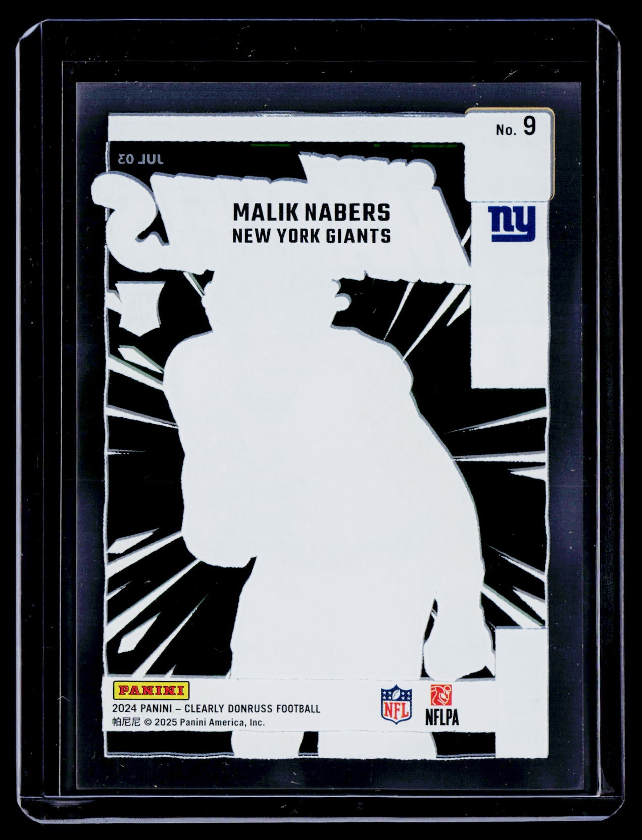 2024 Donruss Clearly Malik Nabers Rookie Gridiron Marvels RC