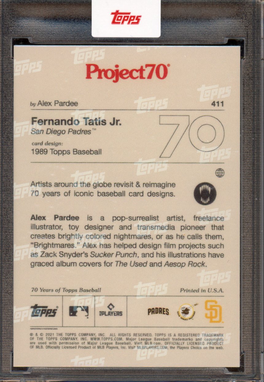 2021 Topps Project 70 Fernando Tatis Jr. Alex Pardee 411
