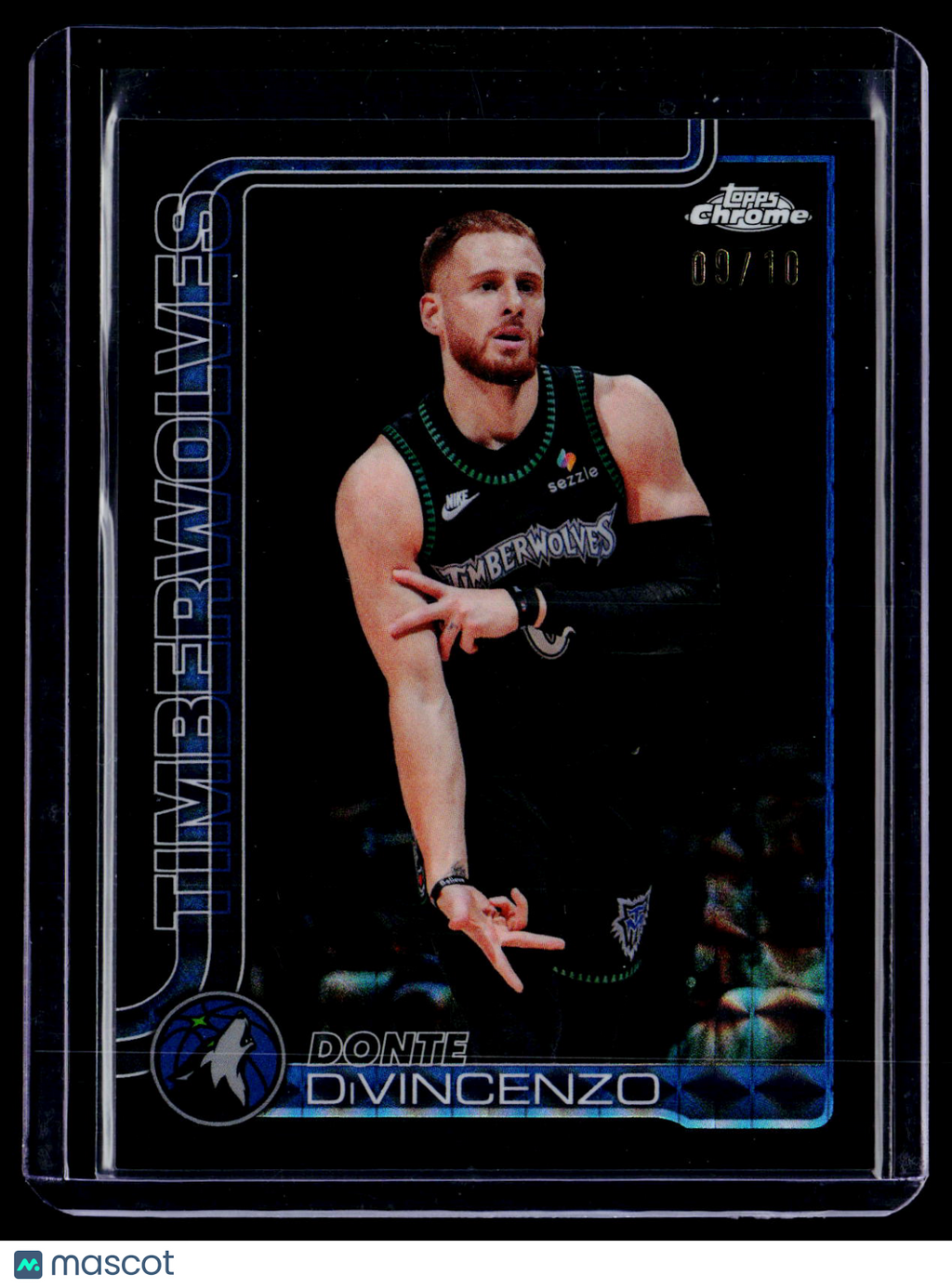 2025 Topps Chrome Update Donte DiVincenzo Black Geometric 9/10