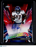 2024 Topps Chrome Audric Estime Rookie Future Stars Red Auto 5/5 RC