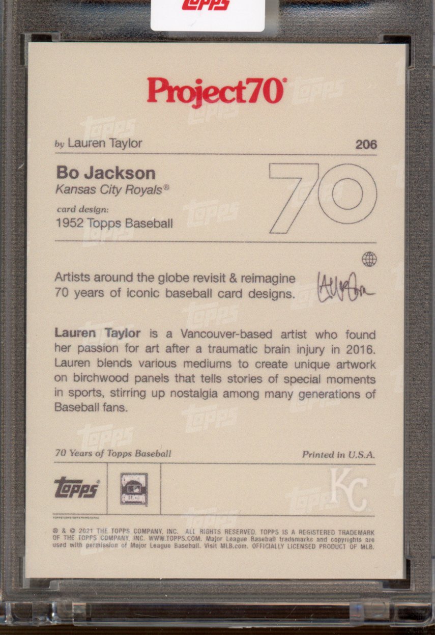 2021 Topps Project 70 Bo Jackson Lauren Taylor 206
