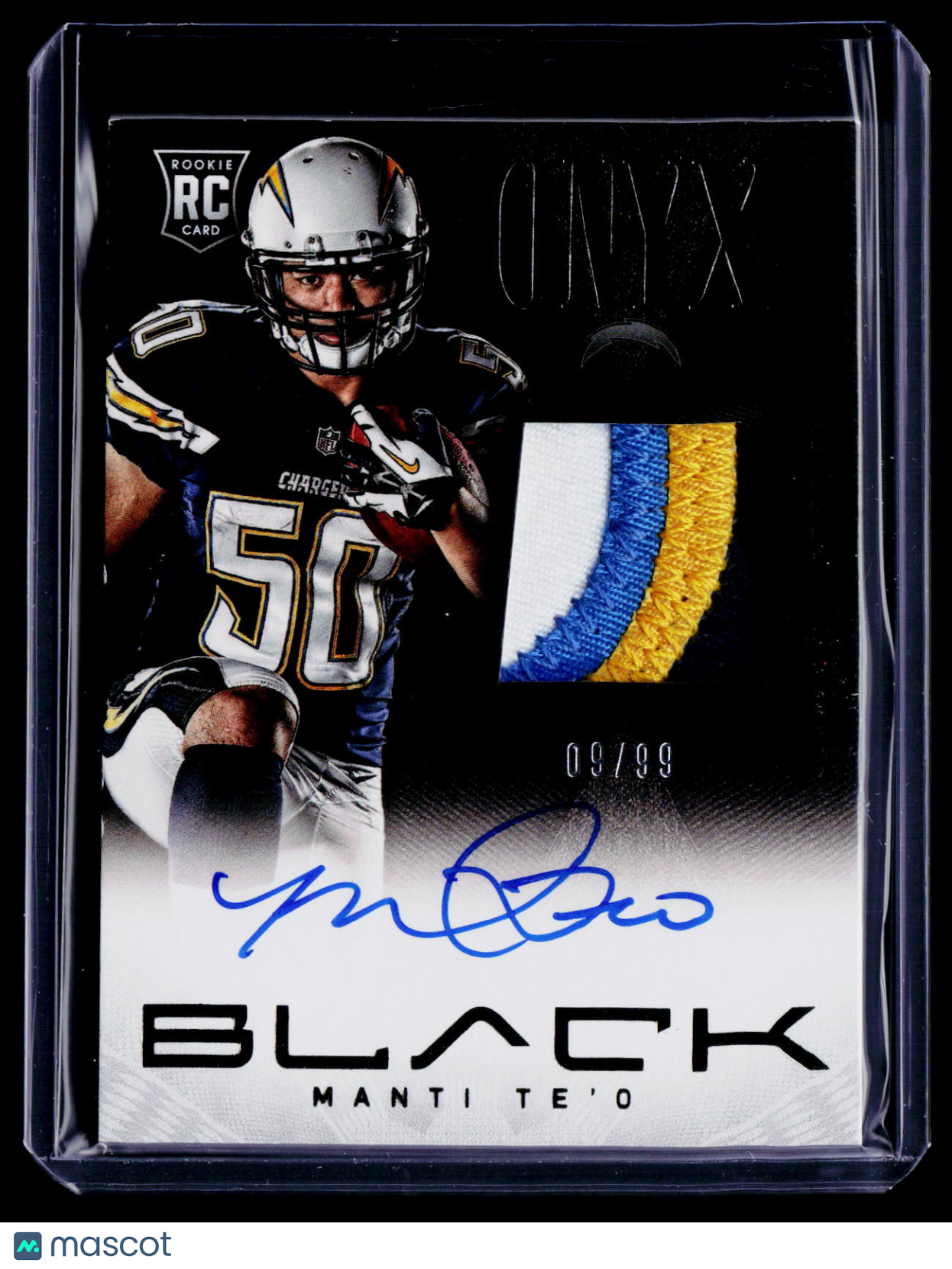 2013 Panini Black Monti Te'O Rookie Patch Auto RPA 9/99 RC