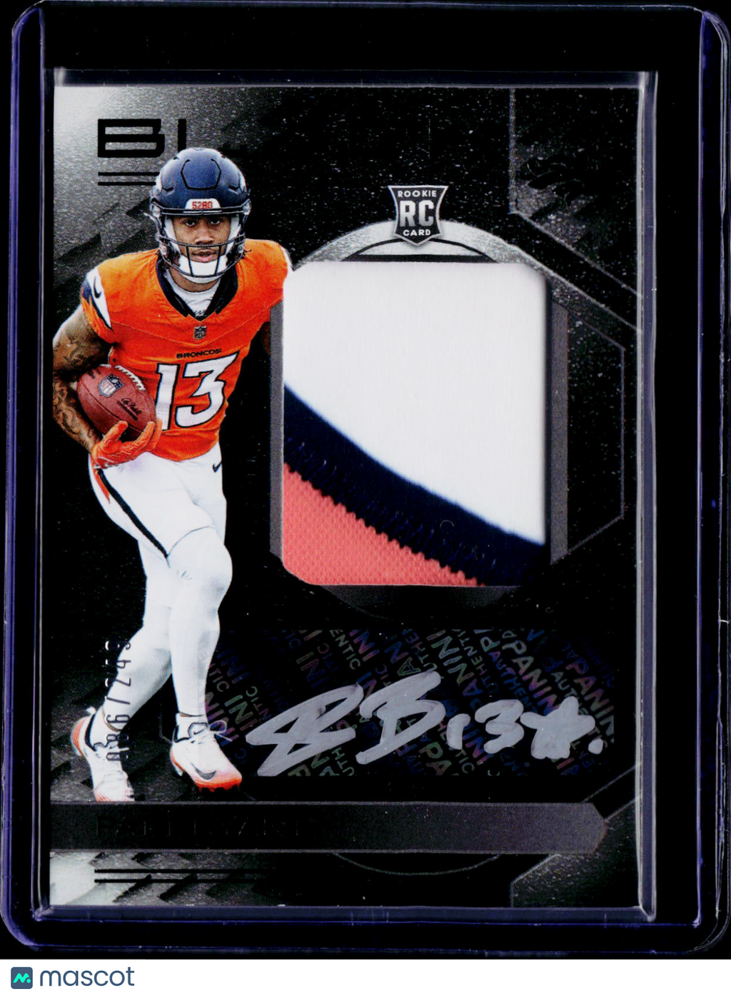 2025 Black Pat Bryant Patch Auto 086/249 RC