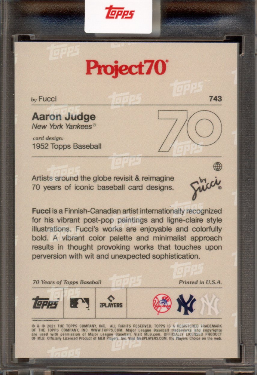 2021 Topps Project 70 Aaron Judge Fucci 743