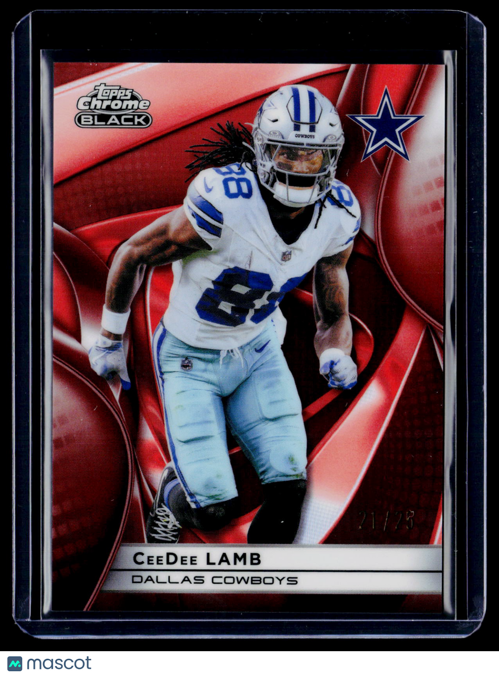 2025 Topps Chrome Black CeeDee Lamb Orange Refractor 21/25