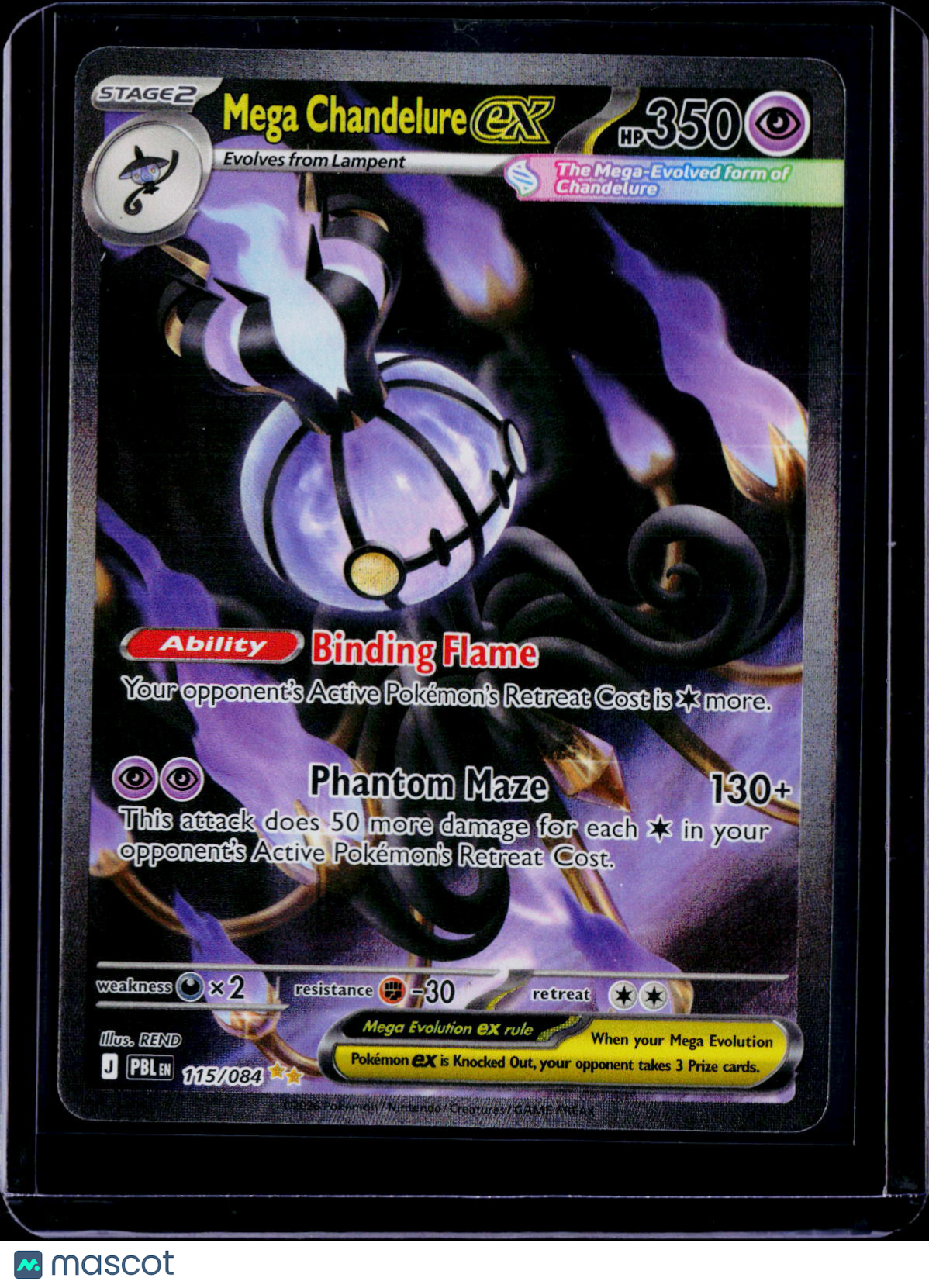 Pokemon Mega Chandelure ex 115 084