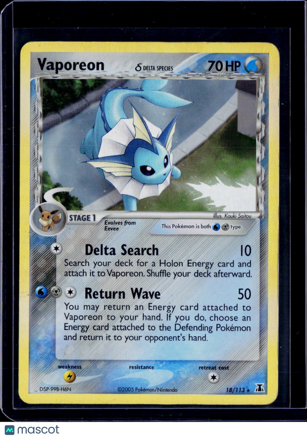 Vaporeon Delta Species Reverse Holofoil 18/113
