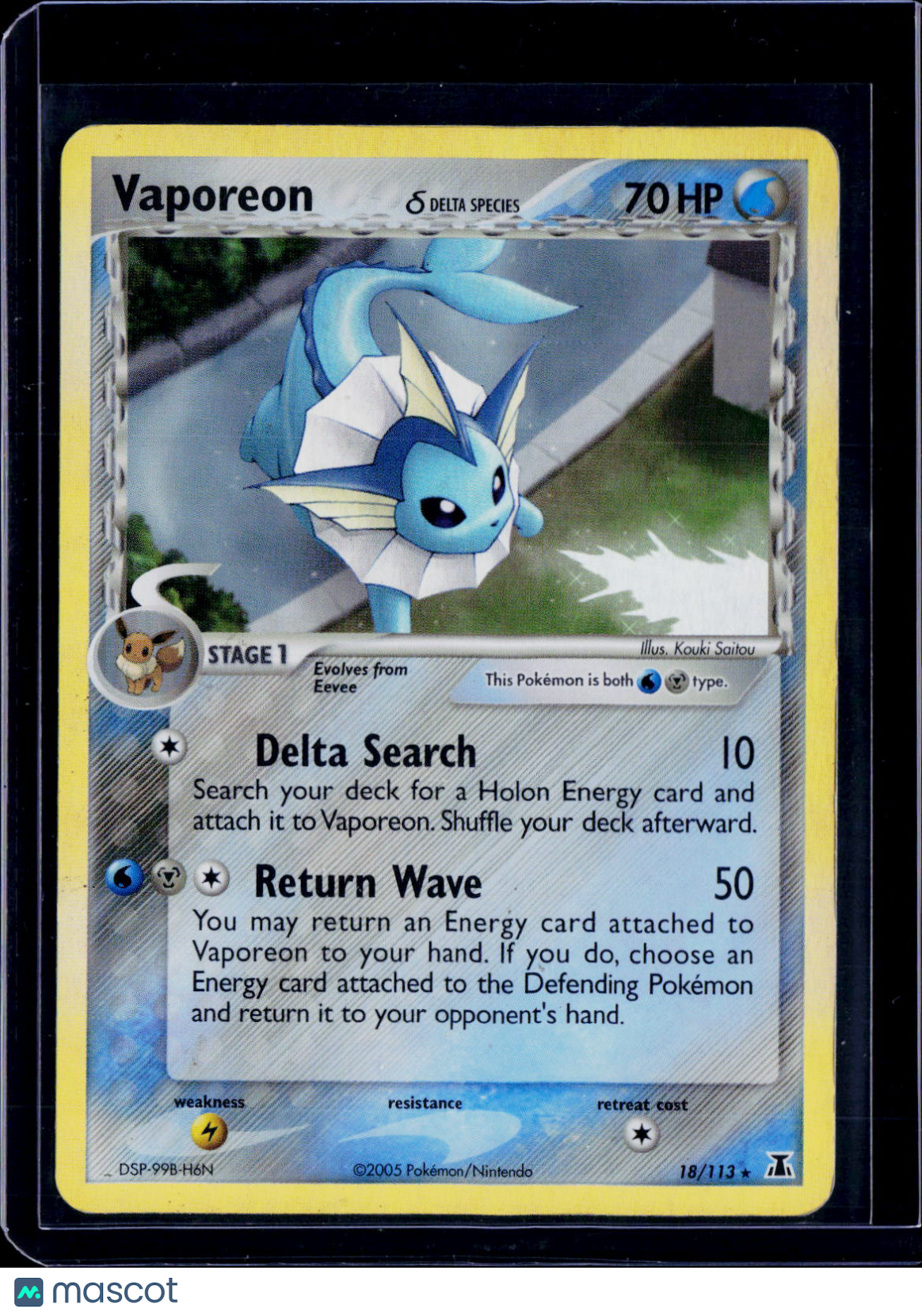 Vaporeon Delta Species Reverse Holofoil 18/113