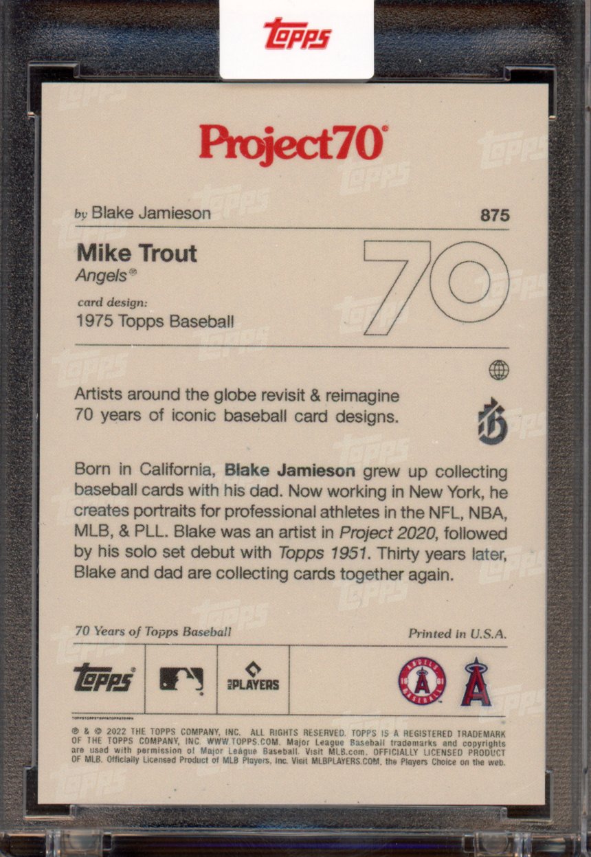 2021 Topps Project 70 Mike Trout Blake Jamieson 875
