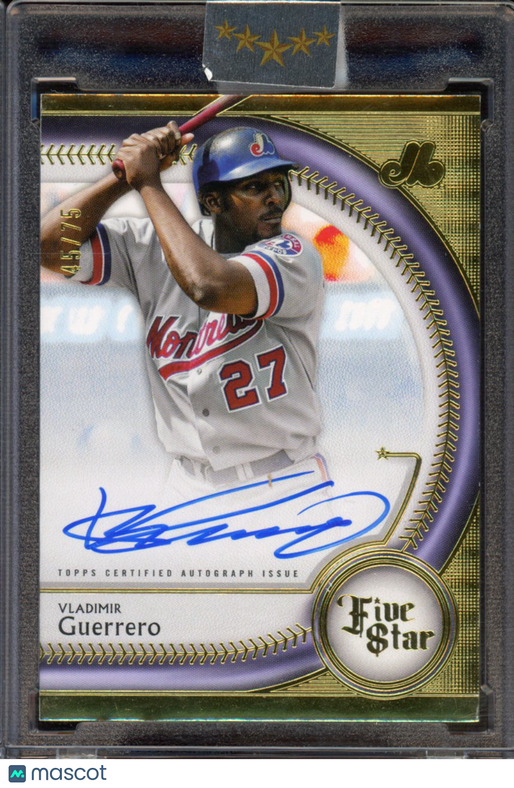 2025 Topps Five Star Vladimir Guerrero Auto 45/75