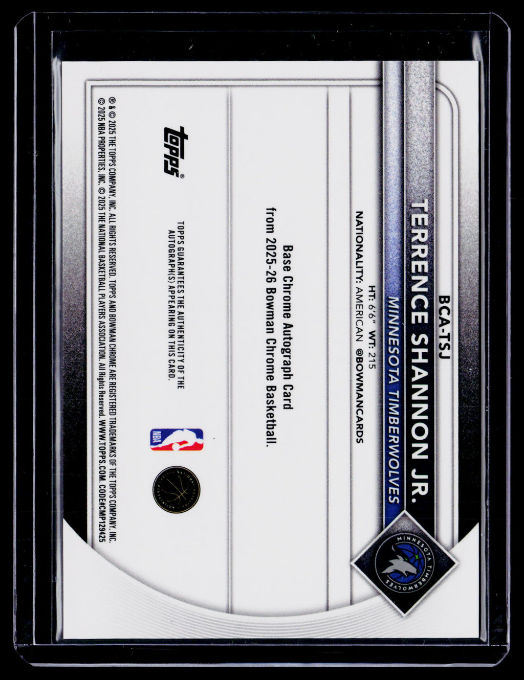 2025-26 Bowman Terrence Shannon Jr. Auto