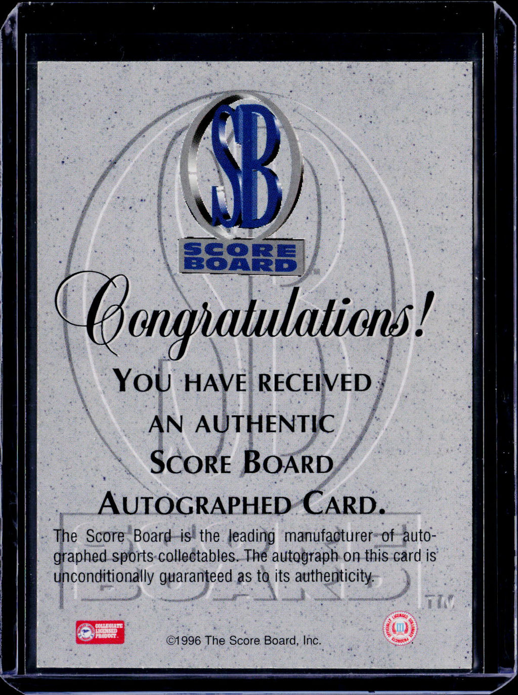 1996-97 Score Board Allen Iverson Red Auto 34/400