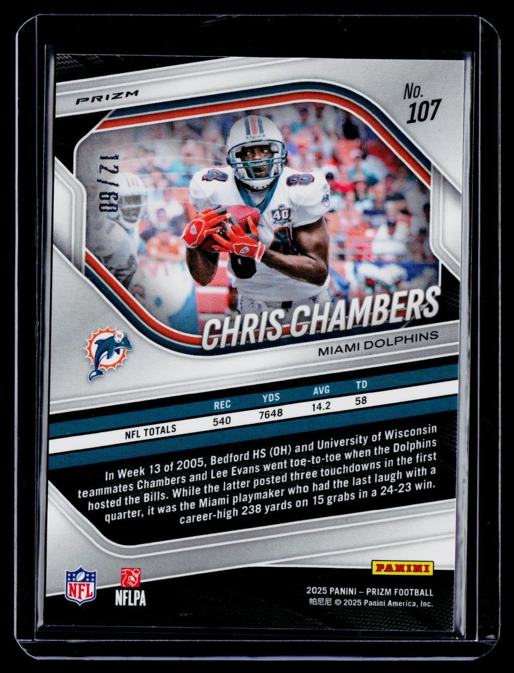 2025 Prizm Chris Chambers Superbowl LX 12/60