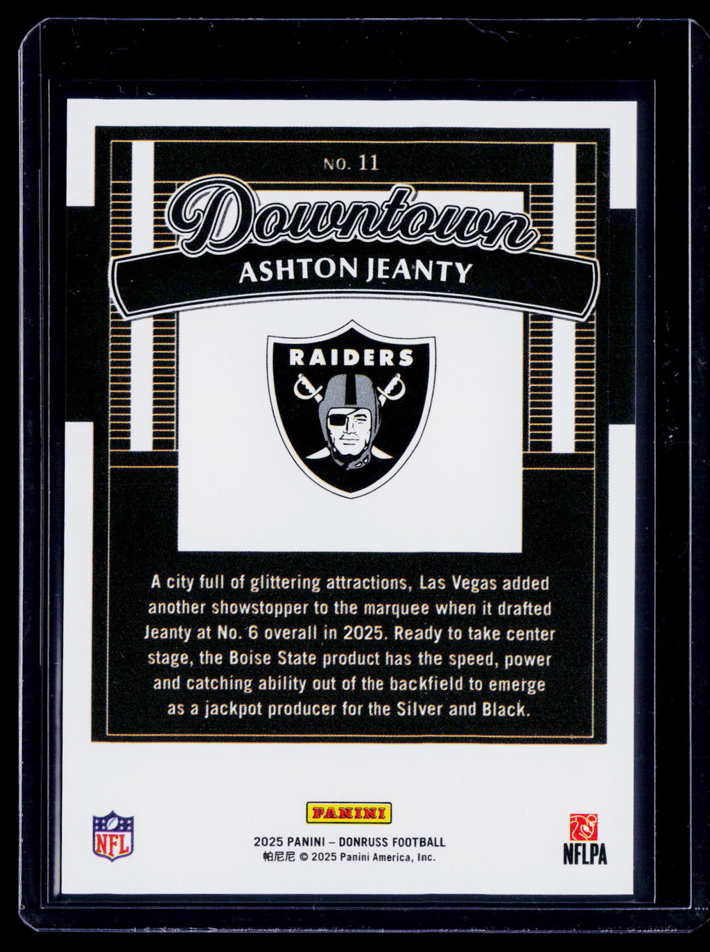 2025 Donruss Ashton Jeanty Rookie Downtown RC