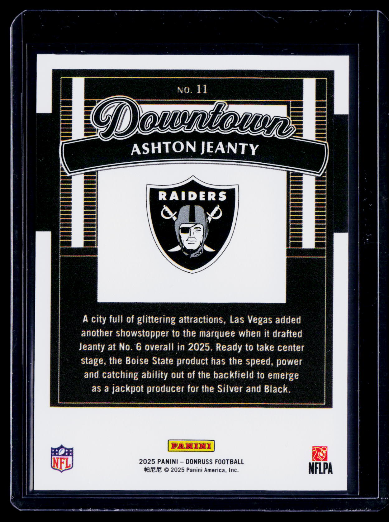 2025 Donruss Ashton Jeanty Rookie Downtown RC