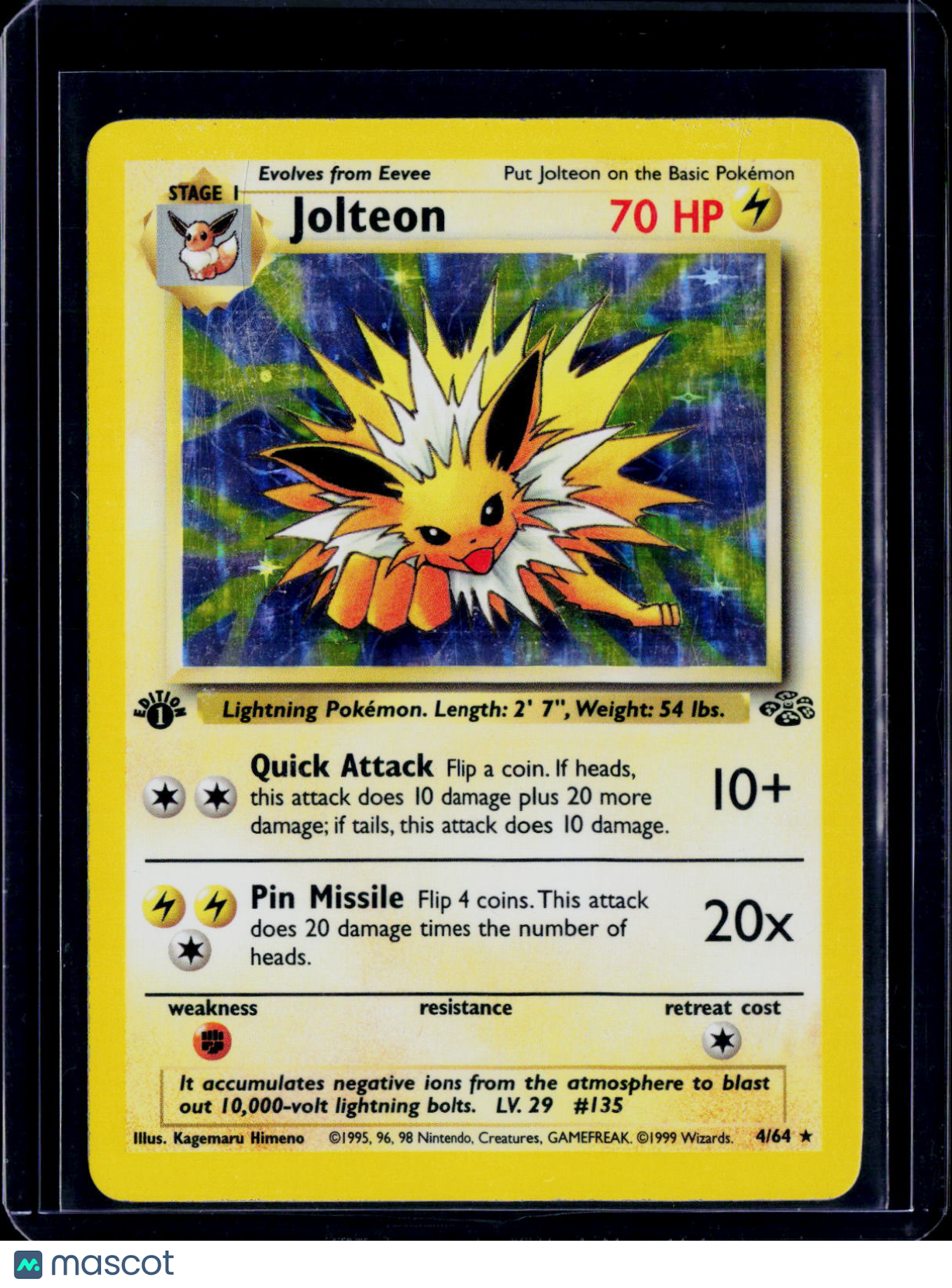 Jolteon 1st Edition Holo 4/64