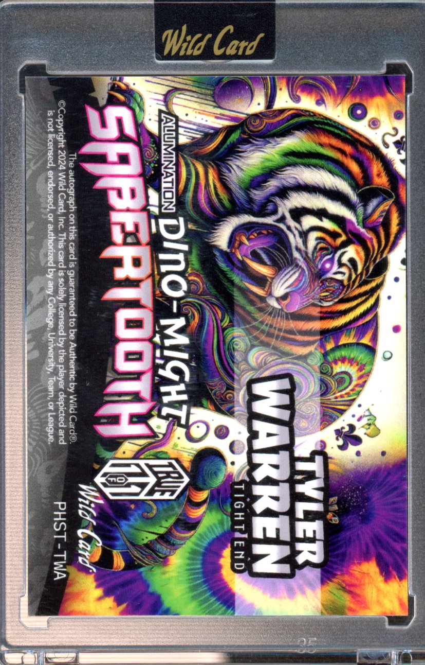 2024 Wild Card Tyler Warren Dino-Might Sabertooth Auto 1/1