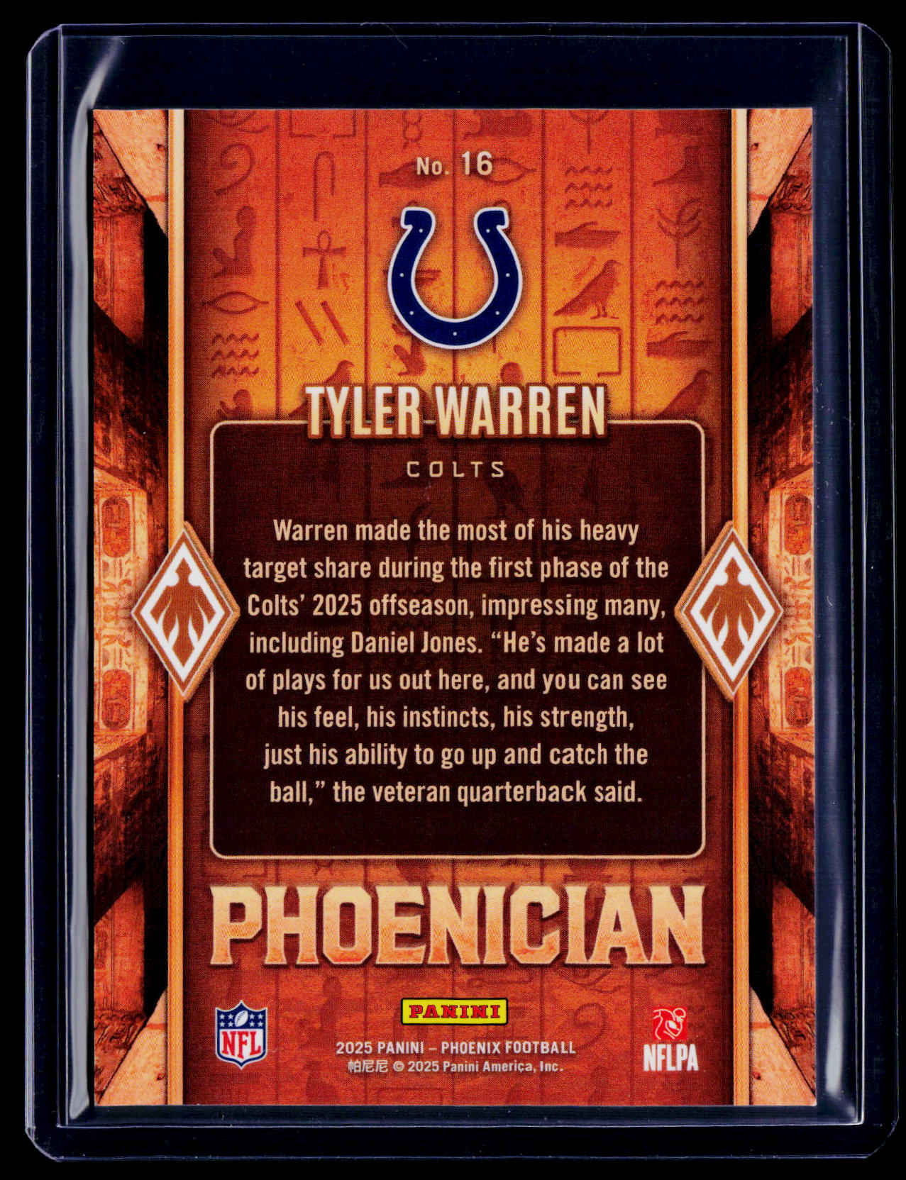 2025 Photogenic Tyler Warren Rookie Phoenician Case Hit RC