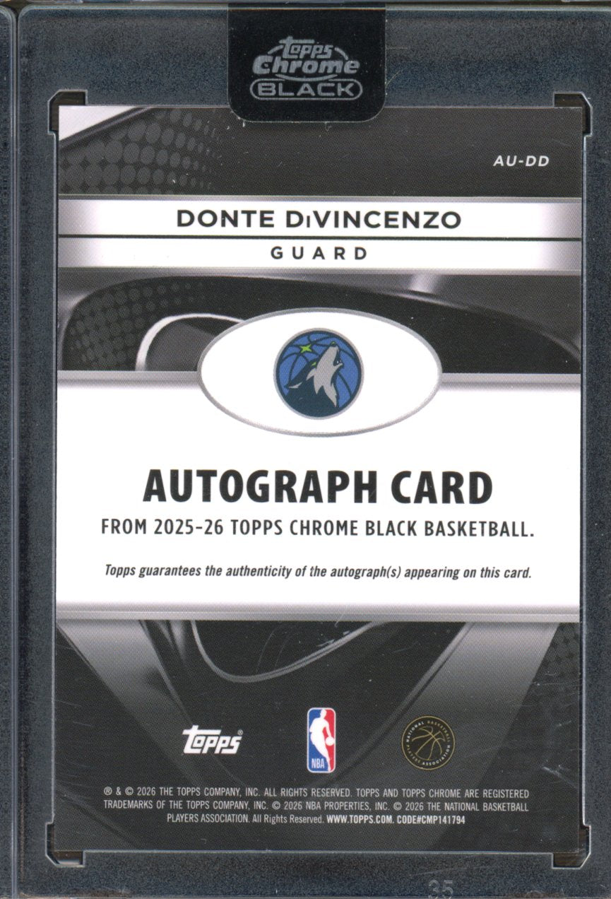 2025 Topps Chrome Donte DiVincenzo Green Auto 75/99