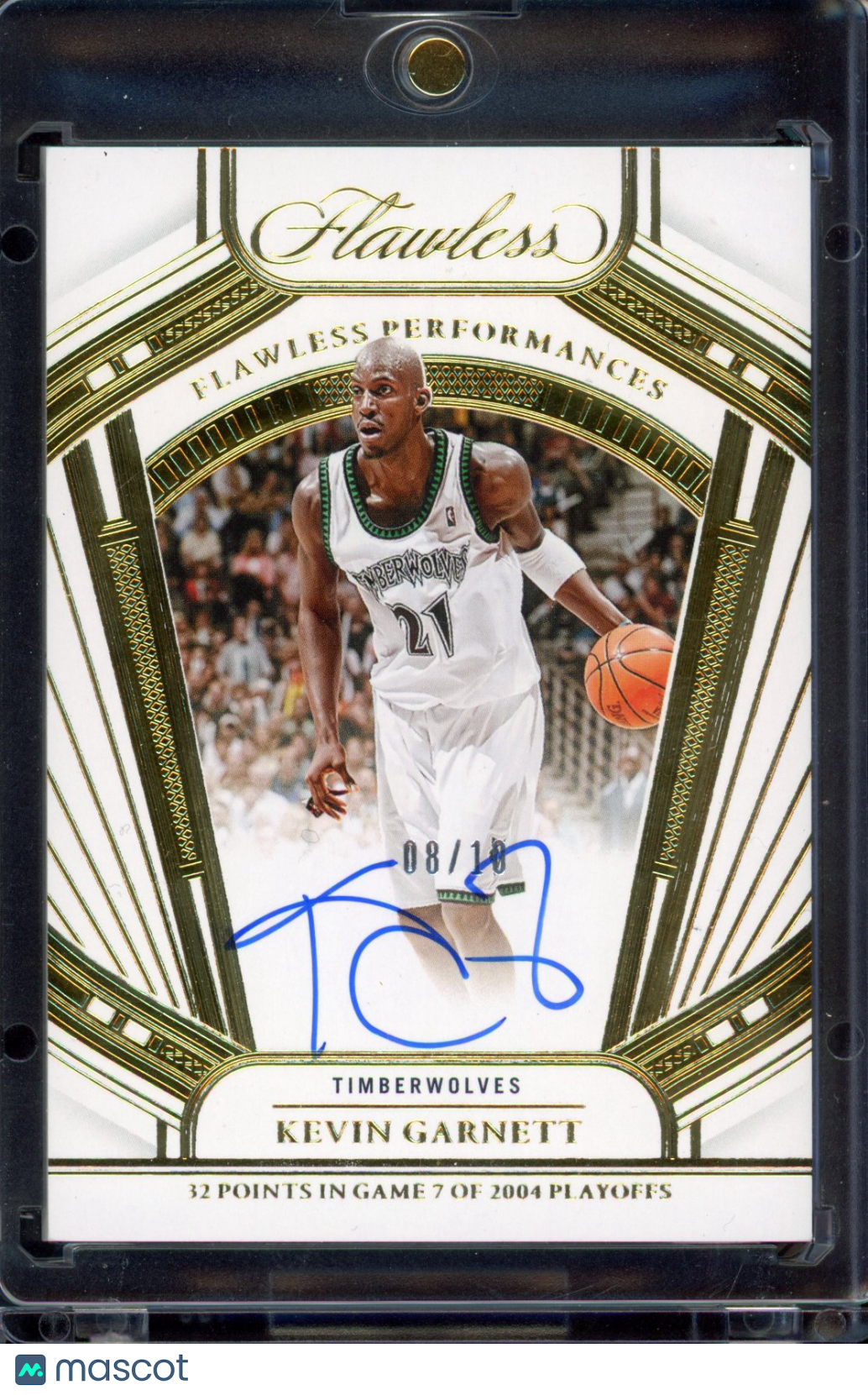 2023 Flawless Kevin Garnett Flawless Performances Gold Auto 08/10