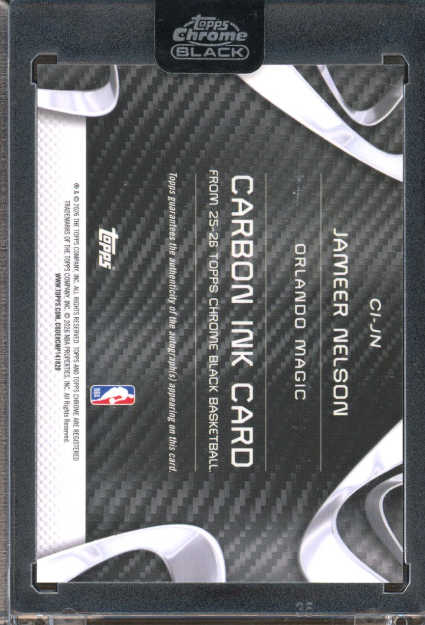 2025 Topps Chrome Black Jameer Nelson Purple Mini Diamond Carbon Ink Auto 24/75