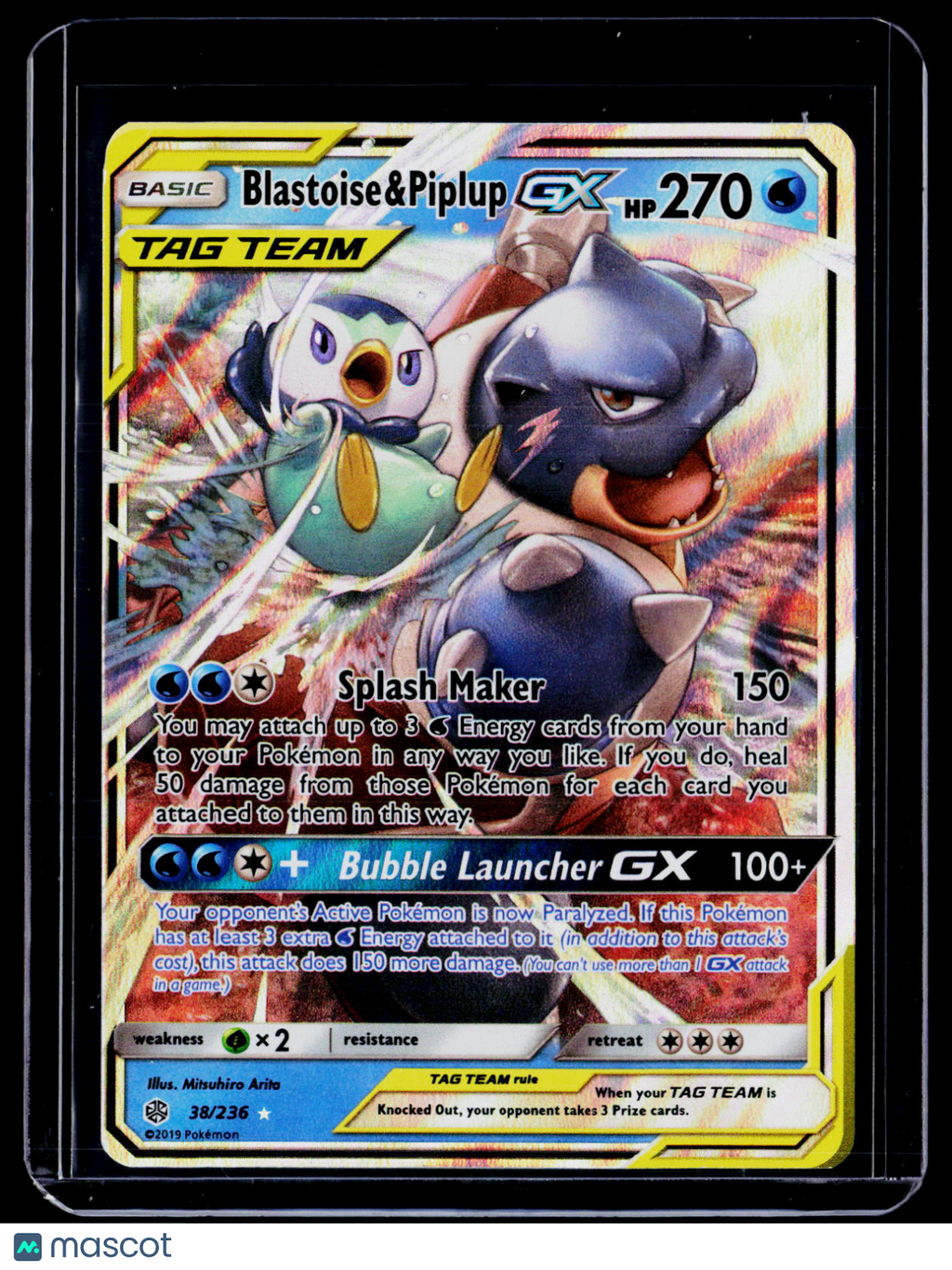 Pokemon Blastoise & Piplup GX 38 236