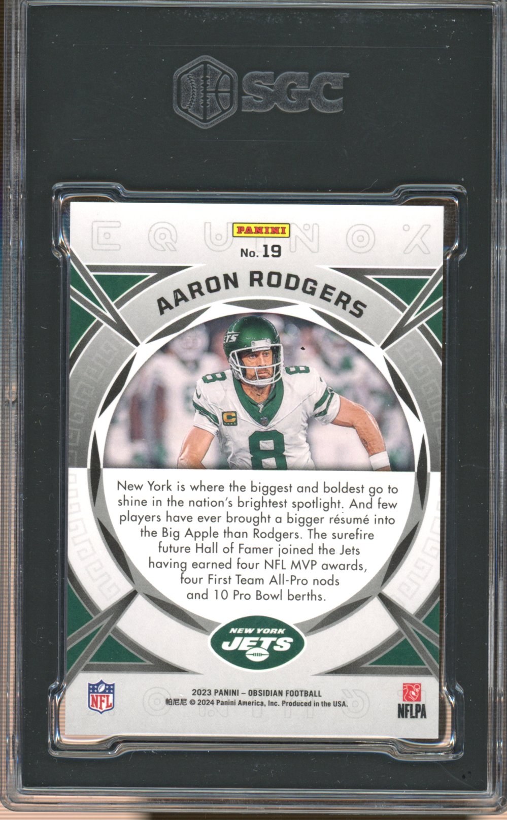 2023 Obsidian Aaron Rogers Equinox Electric Etch Red Flood SGC 10