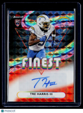 2025 Topps Finest Tre Harris III Orange Geometric Auto 17/25 RC