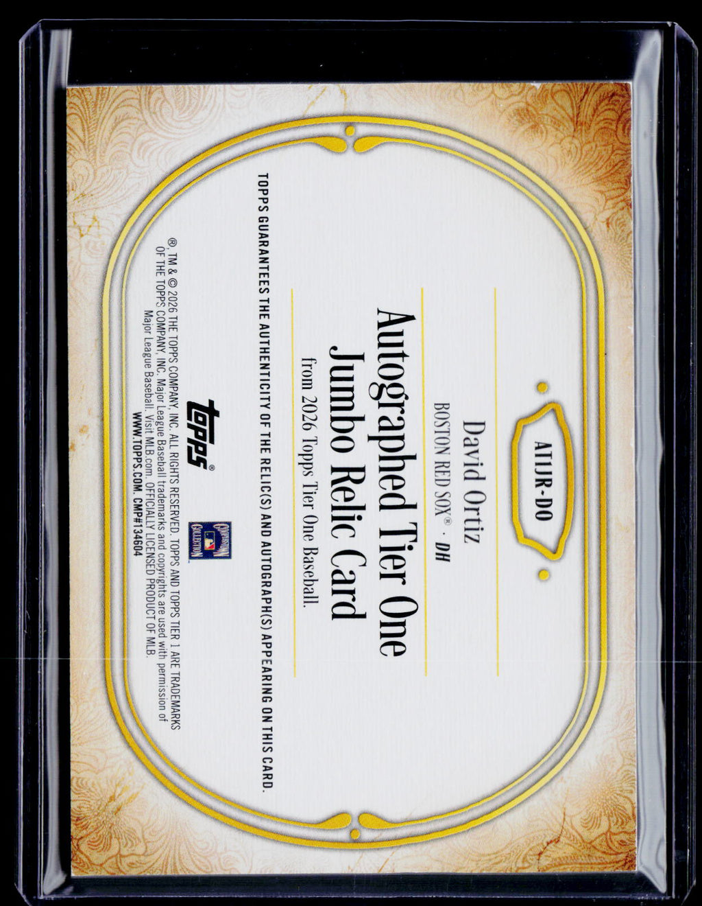 2026 Tier One David Ortiz Patch Auto 115/198