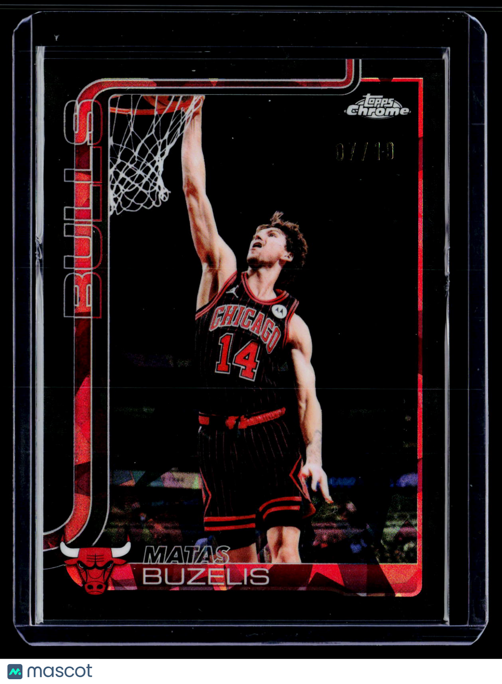 2025-26 Topps Chrome Update Sapphire Matas Buzelis Black 7/10