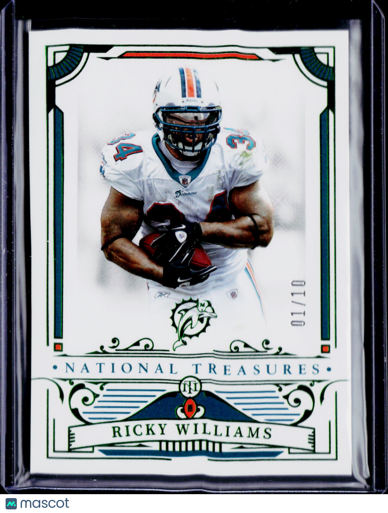 2025 National Treasures Ricky Williams Green 01/10