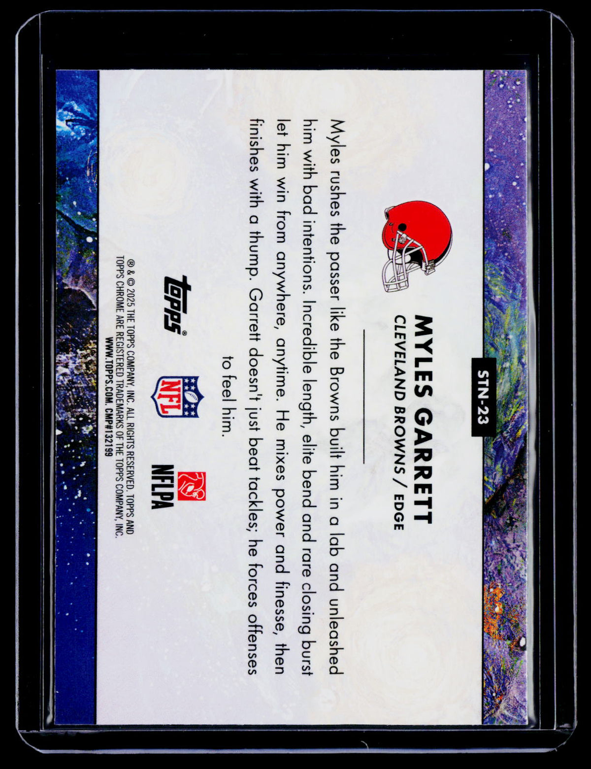 2025 Topps Chrome Black Myles Garrett Stars in the Night A