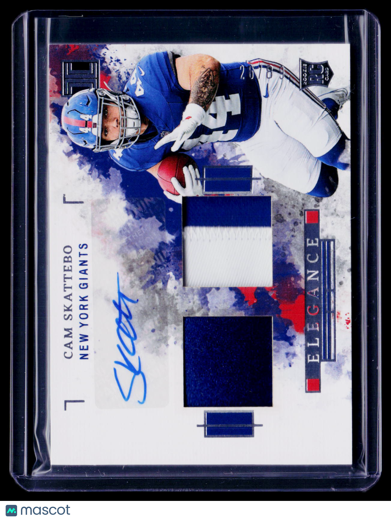 2025 Impeccable Cam Skattebo Rookie Patch Auto RPA 26/89 RC