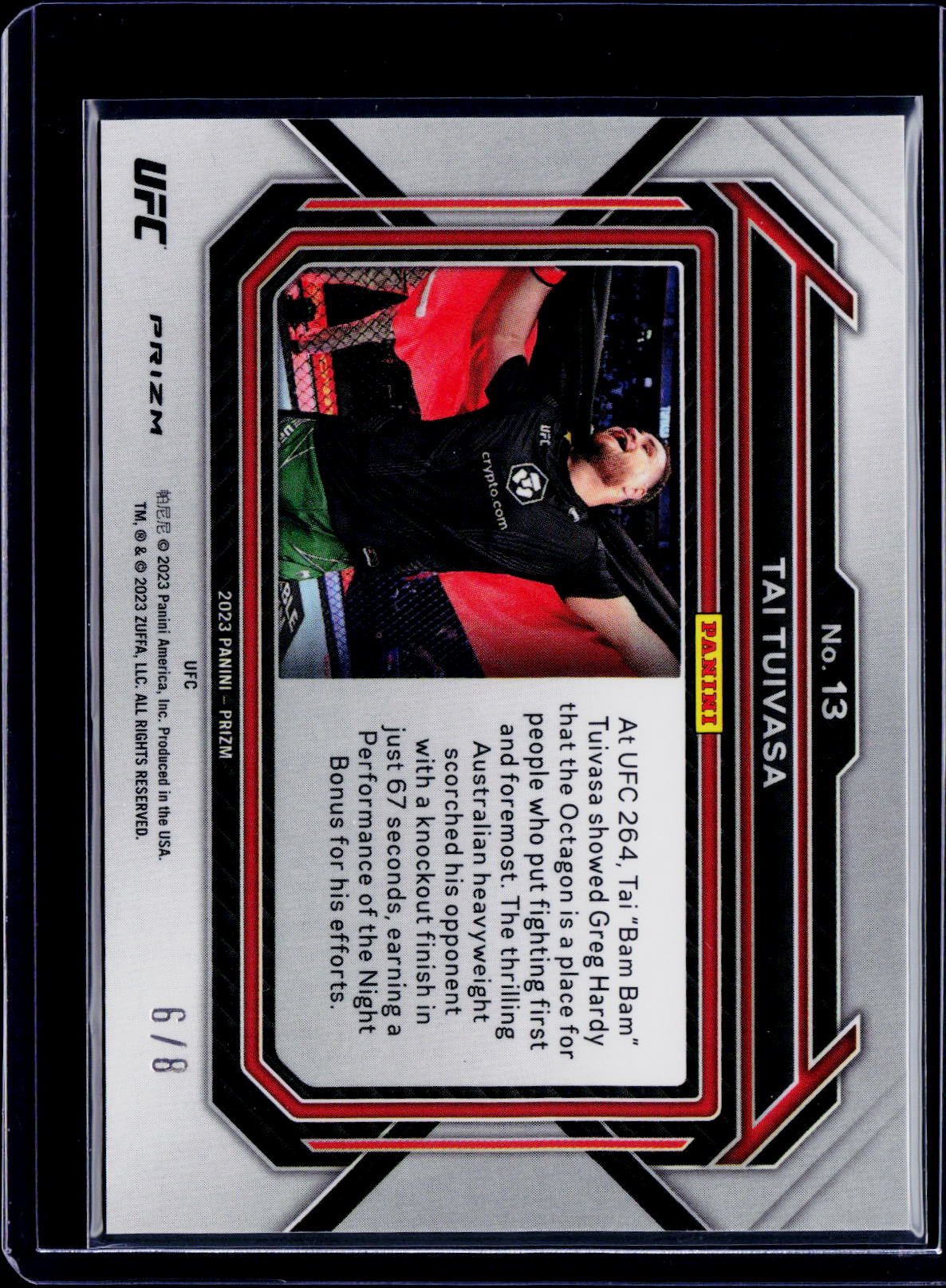 2023 Prizm Tai Tuivasa Checkerboard 6/8