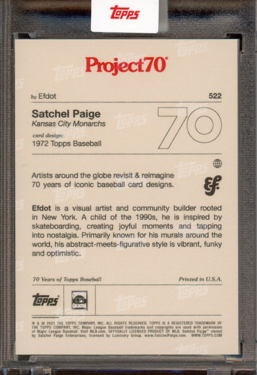 2021 Topps Project 70 Satchel Paige Efdot 522