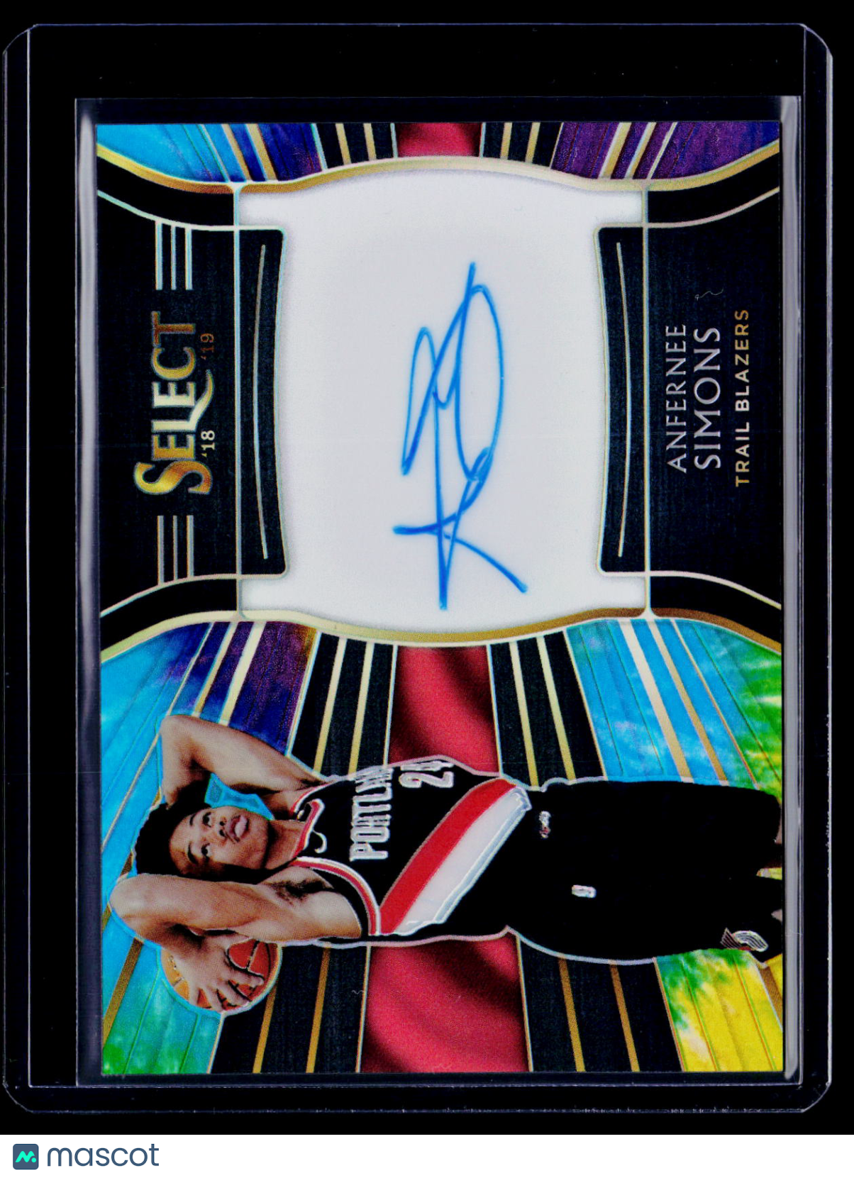 2018-19 Select Anfernee Simons Rookie Tie Dye Auto 4/25 RC